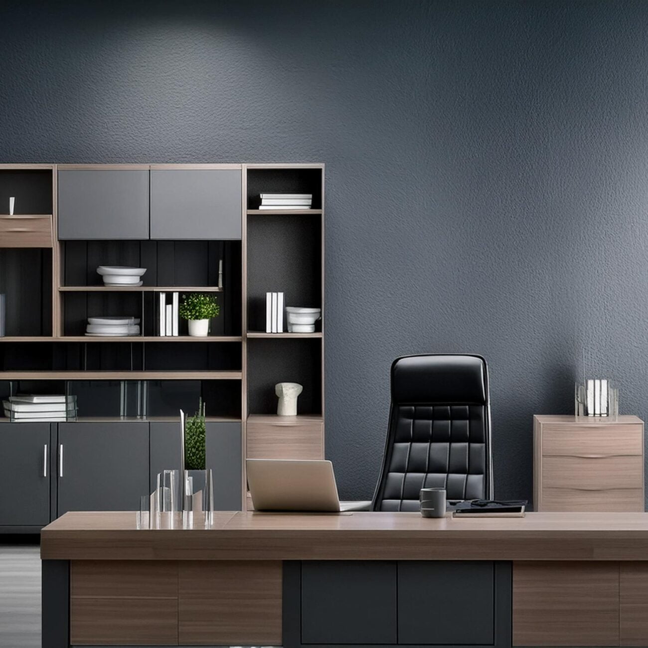 diseño de mueble modular y escritorio