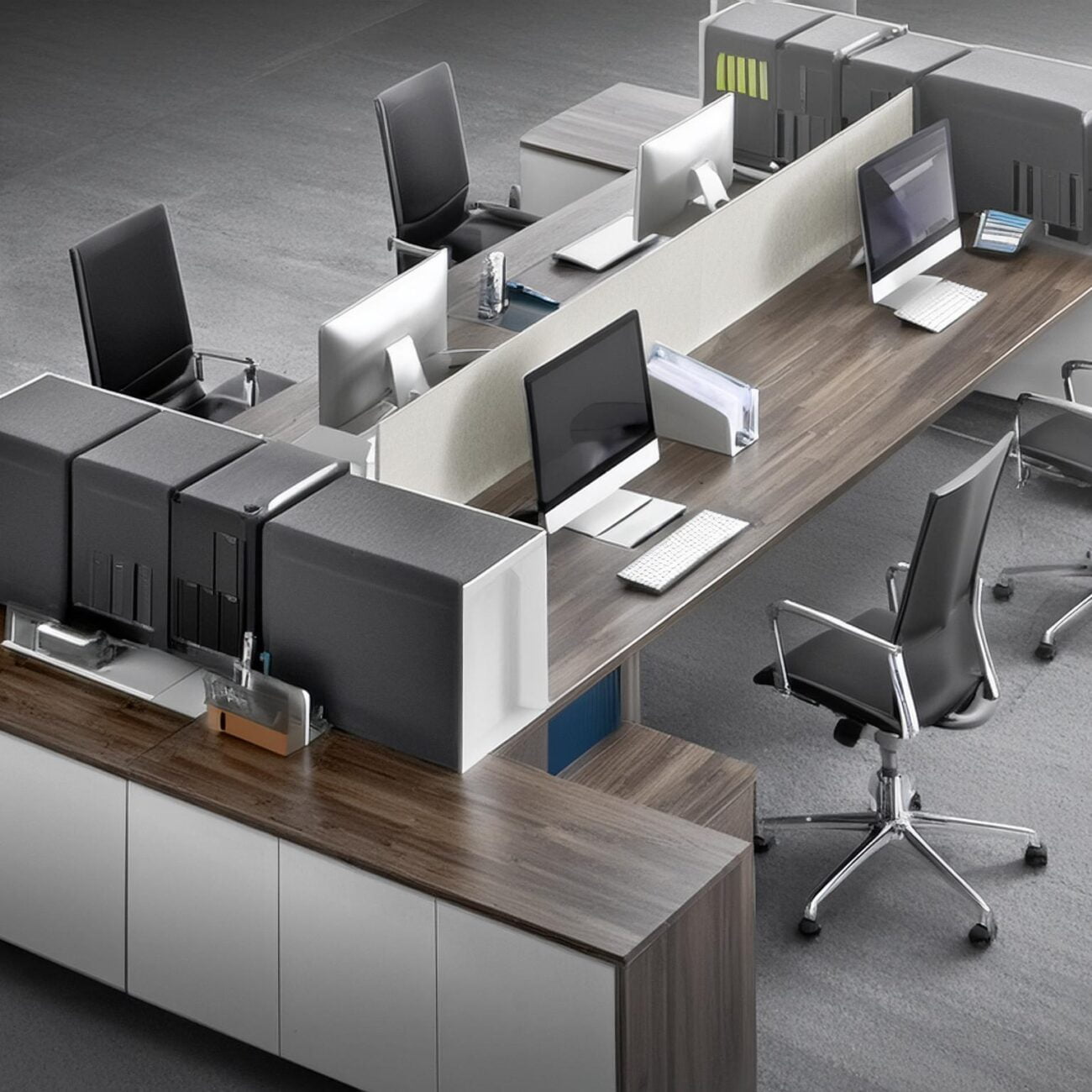 diseño de mueble modular y escritorio