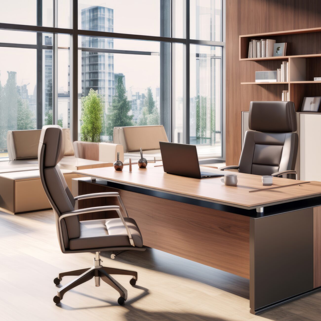 diseño de mueble modular y escritorio