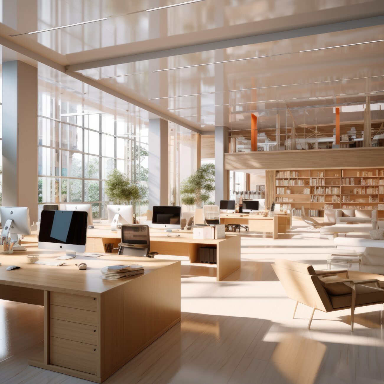 diseño de mueble modular y escritorio