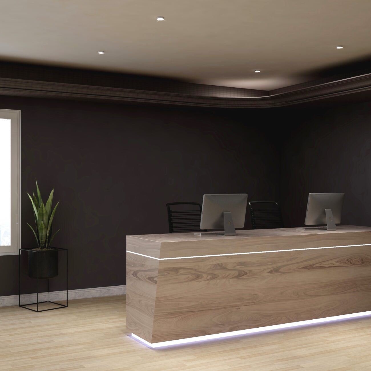 diseño de mueble modular y escritorio