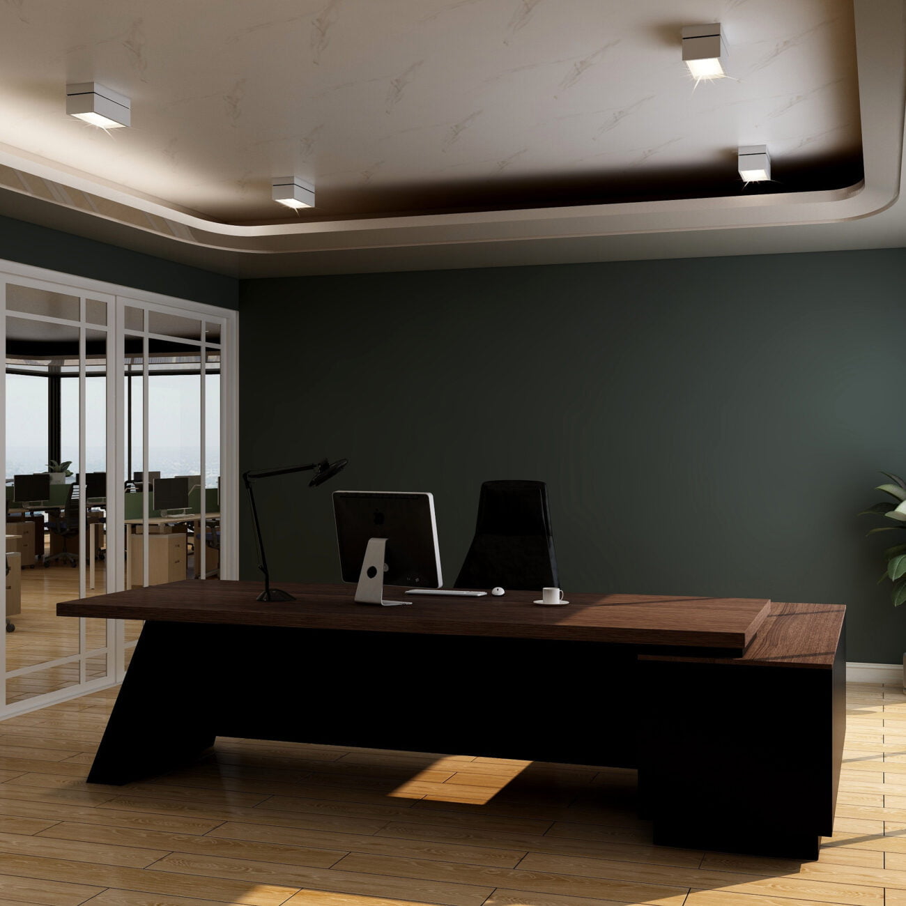 diseño de mueble modular y escritorio